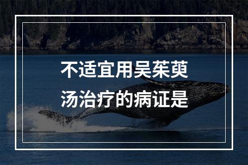 不适宜用吴茱萸汤治疗的病证是