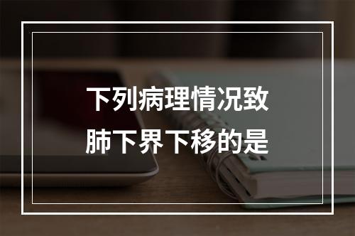 下列病理情况致肺下界下移的是