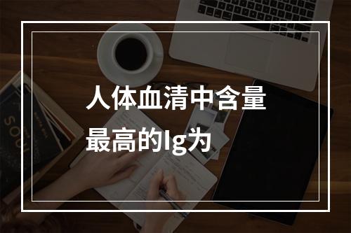 人体血清中含量最高的Ig为