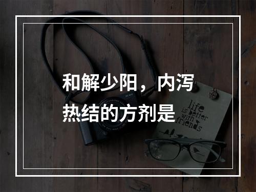 和解少阳，内泻热结的方剂是