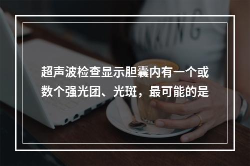 超声波检查显示胆囊内有一个或数个强光团、光斑，最可能的是