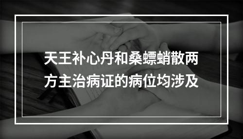 天王补心丹和桑螵蛸散两方主治病证的病位均涉及