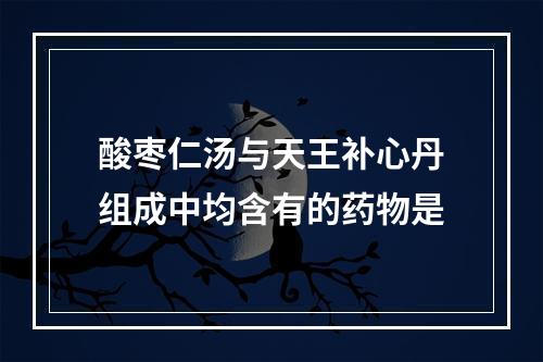 酸枣仁汤与天王补心丹组成中均含有的药物是