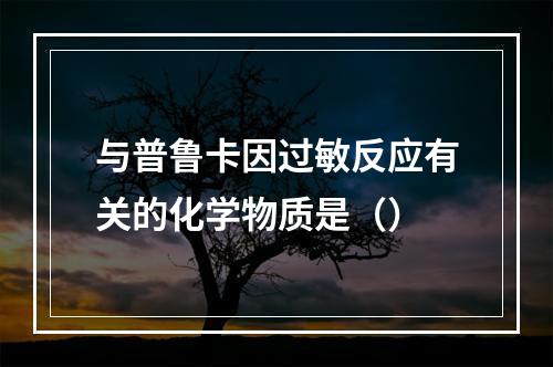 与普鲁卡因过敏反应有关的化学物质是（）