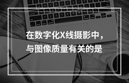 在数字化X线摄影中，与图像质量有关的是