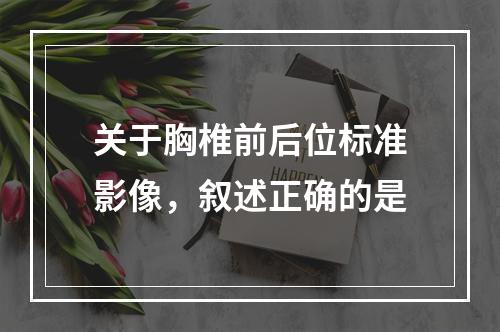 关于胸椎前后位标准影像，叙述正确的是