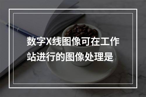 数字X线图像可在工作站进行的图像处理是