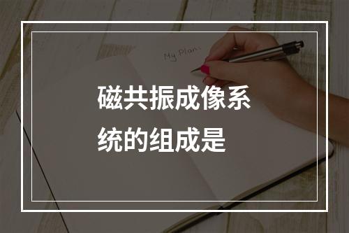 磁共振成像系统的组成是