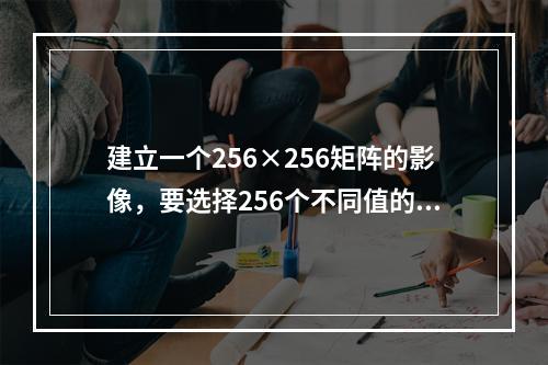 建立一个256×256矩阵的影像，要选择256个不同值的是