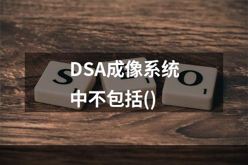 DSA成像系统中不包括()