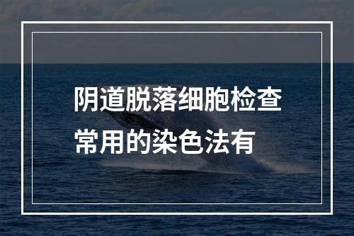 阴道脱落细胞检查常用的染色法有