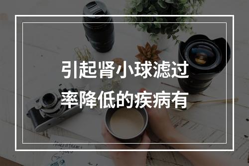 引起肾小球滤过率降低的疾病有