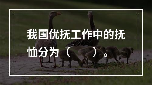 我国优抚工作中的抚恤分为（　　）。