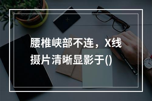 腰椎峡部不连，X线摄片清晰显影于()