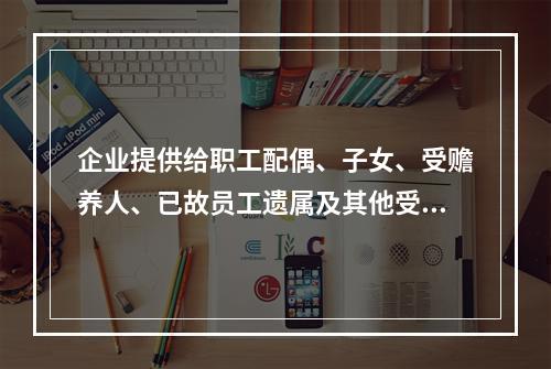 企业提供给职工配偶、子女、受赡养人、已故员工遗属及其他受益人