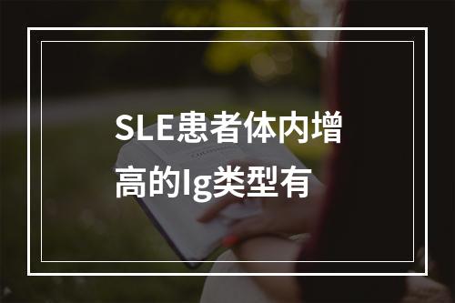 SLE患者体内增高的Ig类型有