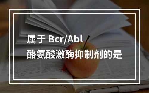 属于 Bcr/Abl酪氨酸激酶抑制剂的是