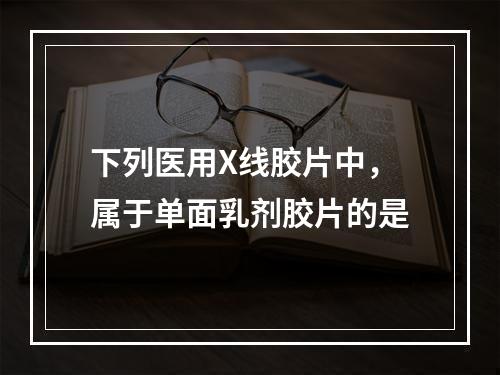 下列医用X线胶片中，属于单面乳剂胶片的是