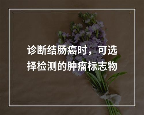 诊断结肠癌时，可选择检测的肿瘤标志物