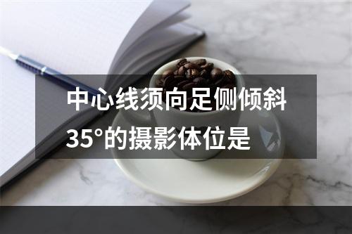 中心线须向足侧倾斜35°的摄影体位是