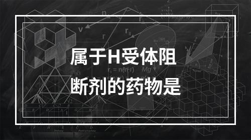 属于H受体阻断剂的药物是