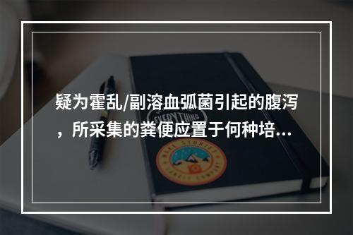 疑为霍乱/副溶血弧菌引起的腹泻，所采集的粪便应置于何种培养基