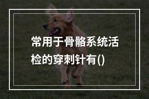 常用于骨骼系统活检的穿刺针有()