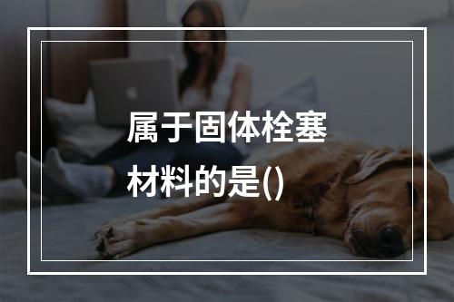 属于固体栓塞材料的是()