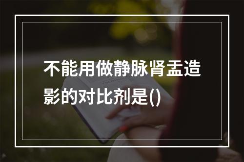 不能用做静脉肾盂造影的对比剂是()