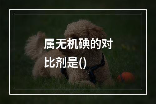 属无机碘的对比剂是()