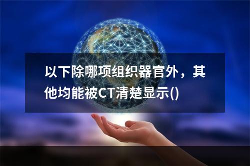 以下除哪项组织器官外，其他均能被CT清楚显示()