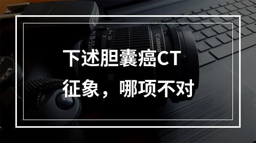 下述胆囊癌CT征象，哪项不对