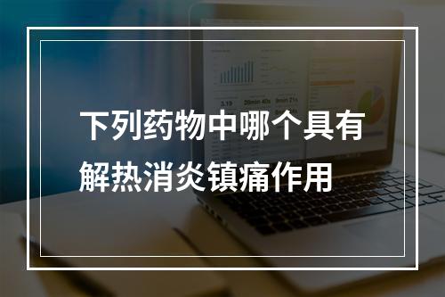 下列药物中哪个具有解热消炎镇痛作用