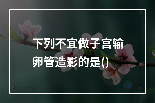 下列不宜做子宫输卵管造影的是()