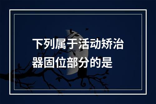 下列属于活动矫治器固位部分的是