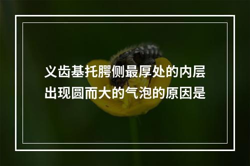 义齿基托腭侧最厚处的内层出现圆而大的气泡的原因是