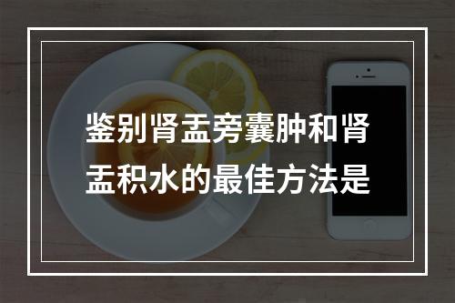 鉴别肾盂旁囊肿和肾盂积水的最佳方法是