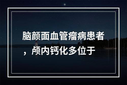 脑颜面血管瘤病患者，颅内钙化多位于