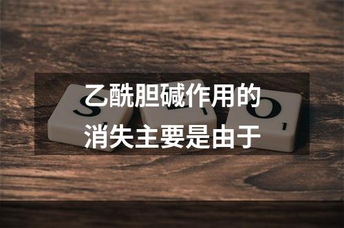 乙酰胆碱作用的消失主要是由于