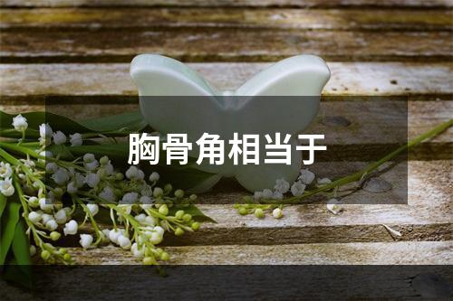 胸骨角相当于