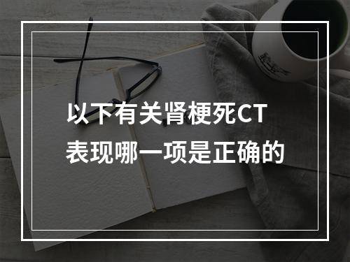 以下有关肾梗死CT表现哪一项是正确的