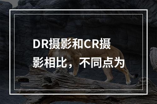 DR摄影和CR摄影相比，不同点为