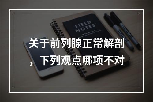 关于前列腺正常解剖，下列观点哪项不对