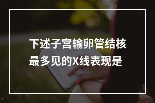 下述子宫输卵管结核最多见的X线表现是