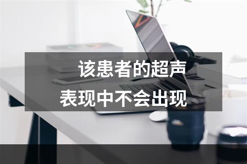 　该患者的超声表现中不会出现