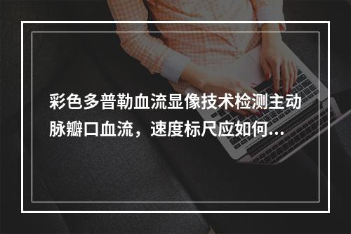 彩色多普勒血流显像技术检测主动脉瓣口血流，速度标尺应如何选用