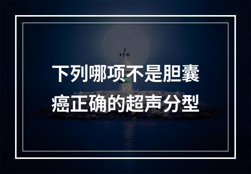 下列哪项不是胆囊癌正确的超声分型