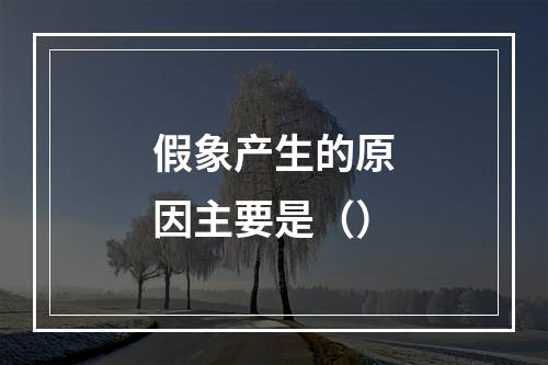 假象产生的原因主要是（）