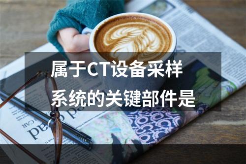 属于CT设备采样系统的关键部件是