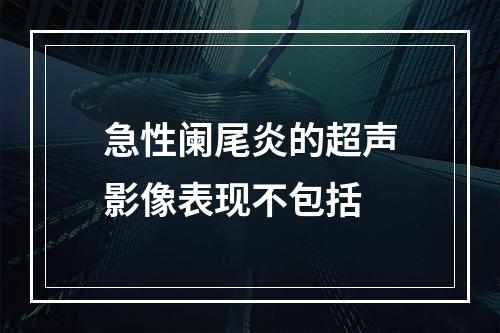 急性阑尾炎的超声影像表现不包括